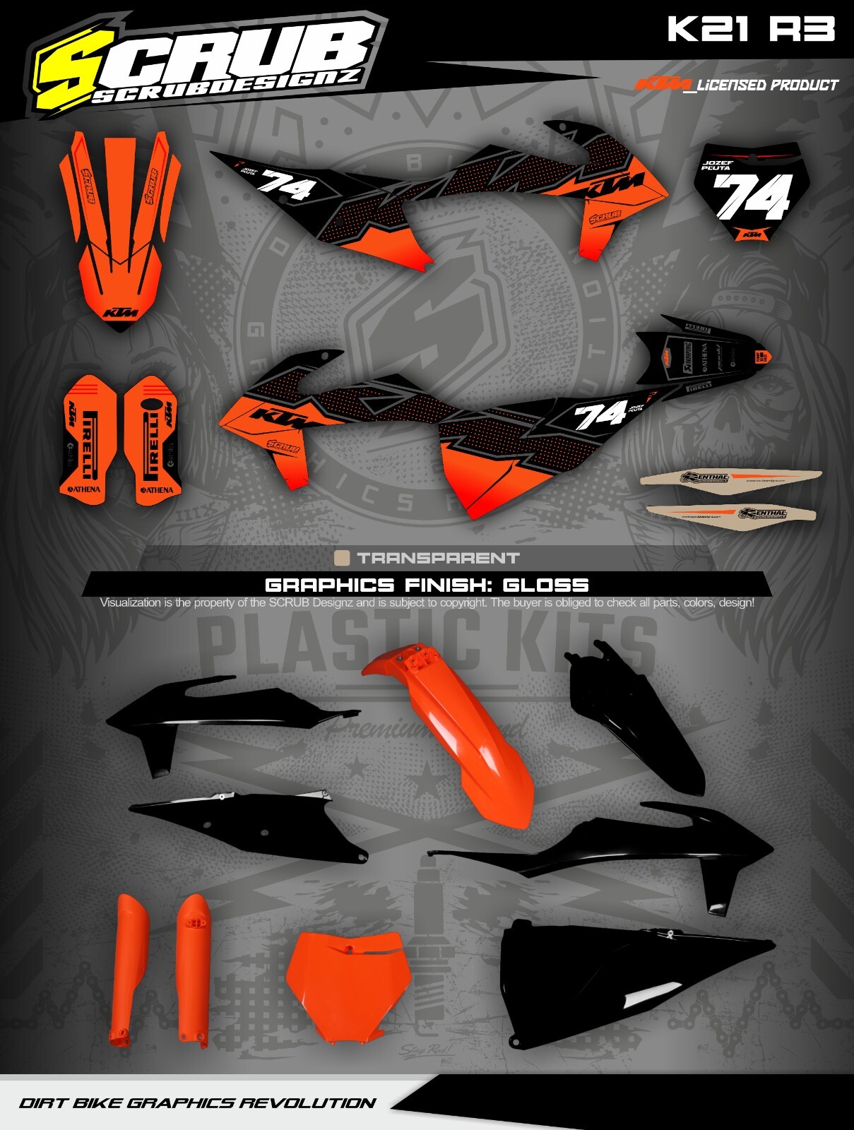 Plastics + Graphics KTM SX SX-F XC XC-F 2019 2020 2021 2022 Custom race number