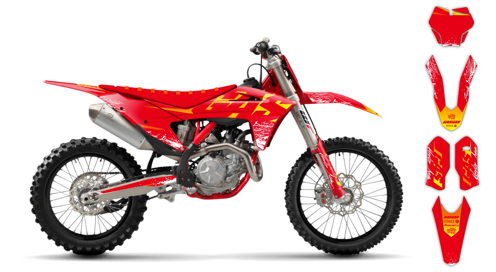 GasGas graphics 2021 2022 2023 MC MCf EX 125 250 350 450 Decals Stickers Gas Gas