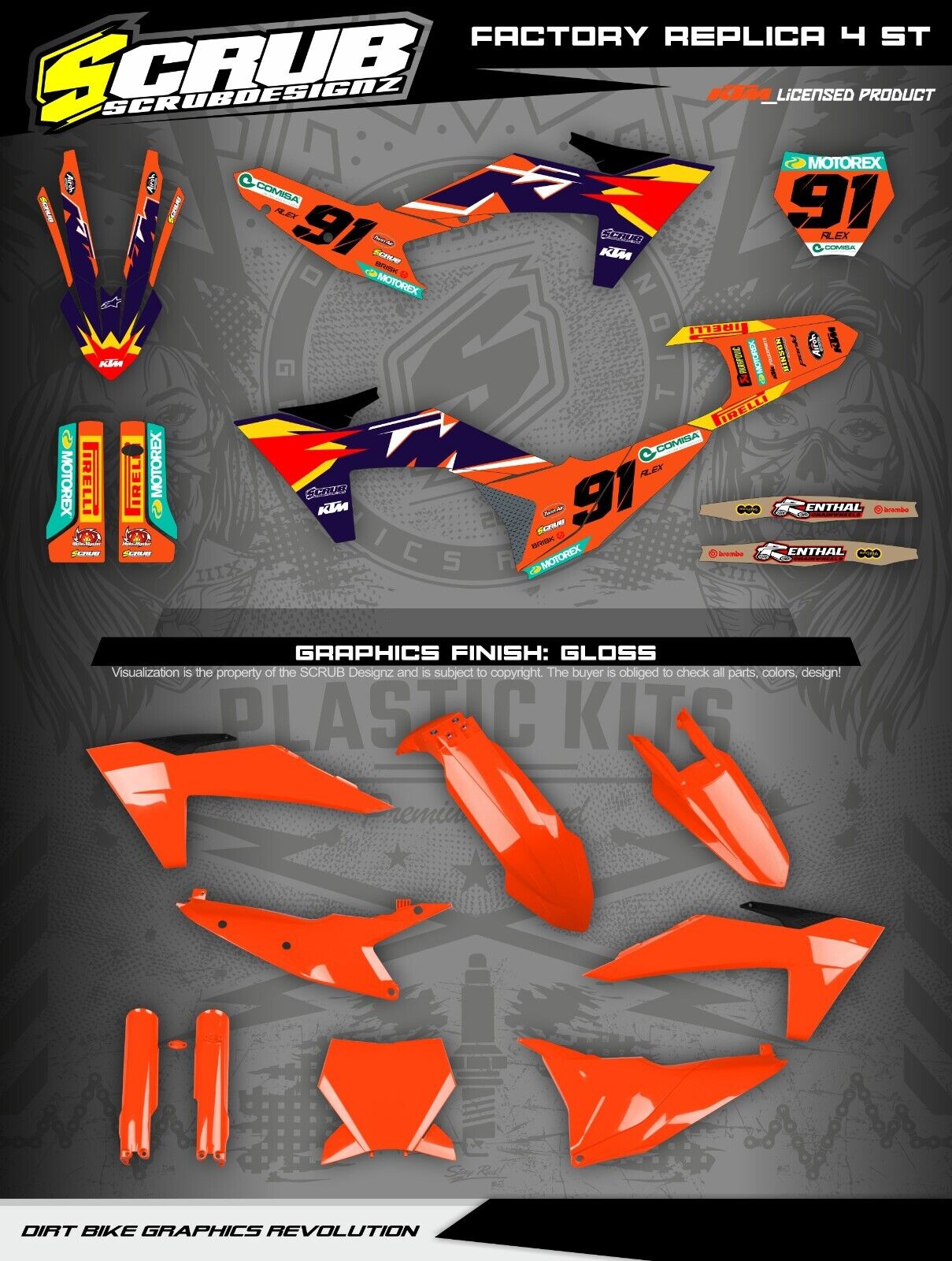 Plastics + Graphics KTM 2023 2024 XC XC-F SX SX-F