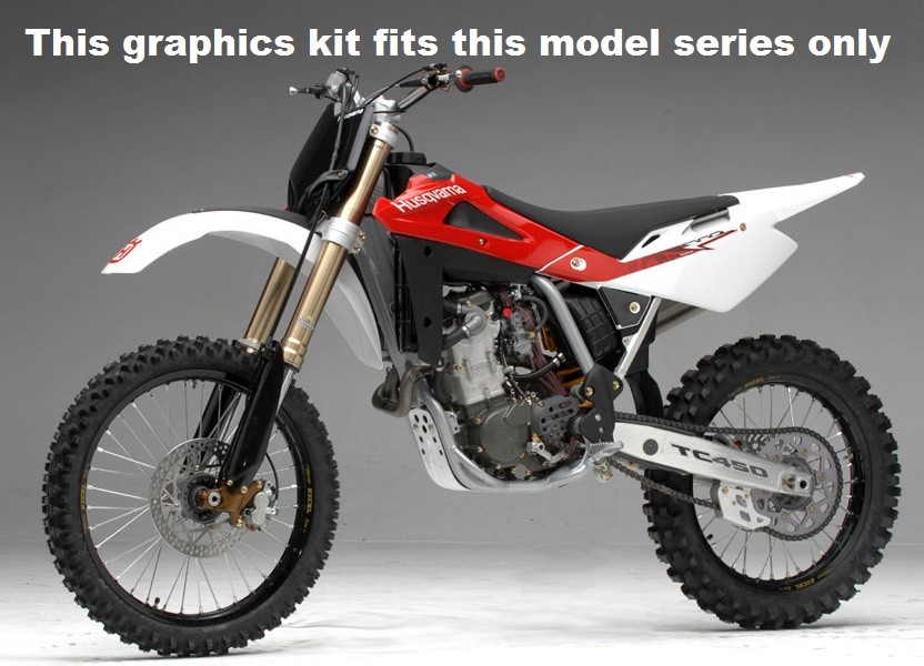 Graphics TC250 TC450 TC510 2005 2006 2007 Husqvarna SCRUB decals kit TC 250 450