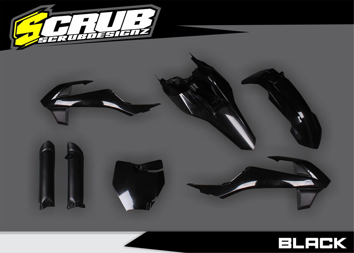 Plastics Kit Black KTM SX 65 2016 2017 2018 2019 2020 2021 2022 2023