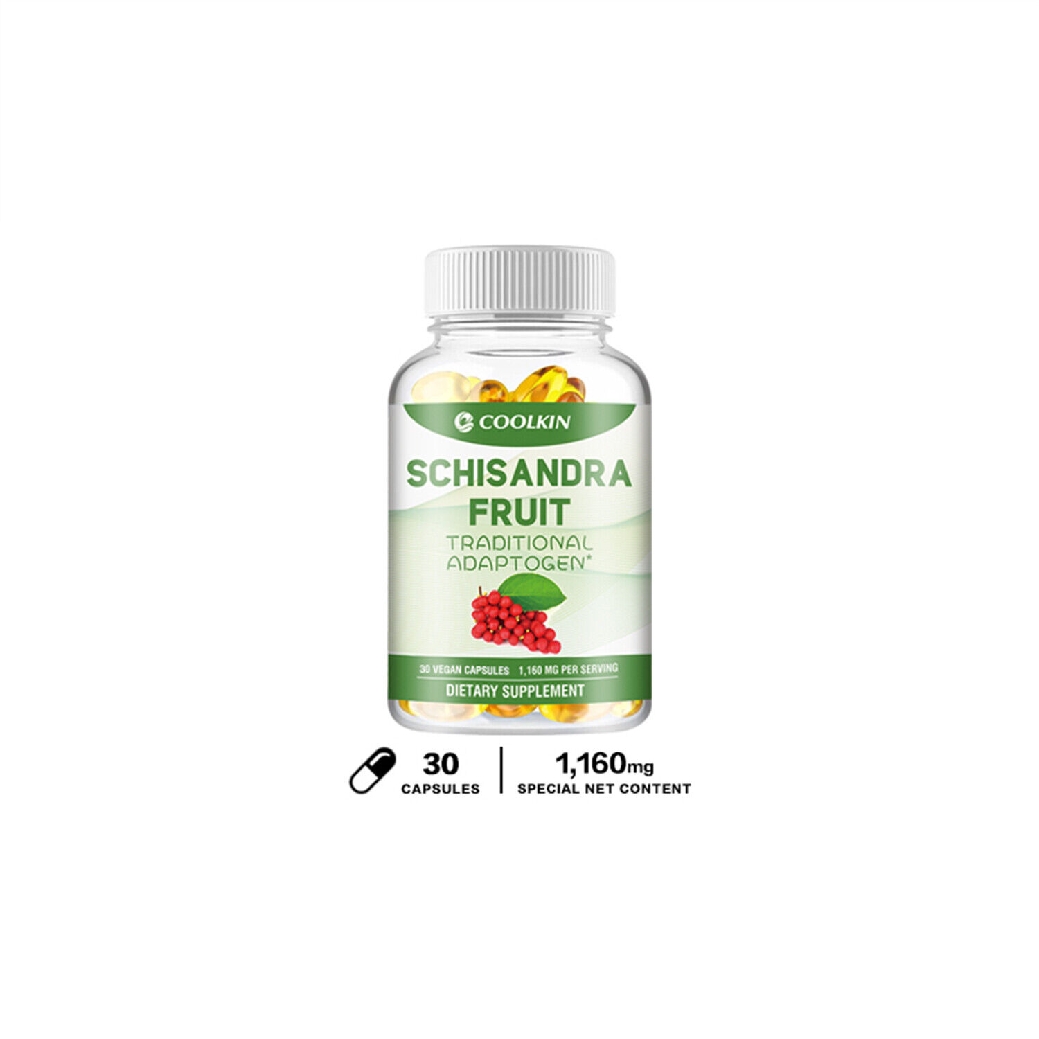Schisandra Fruit 1160mg - Aliviar el estrés, promover la relajación