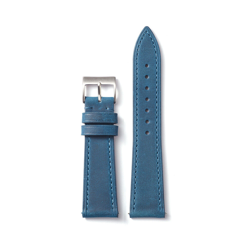 Vintage Sanded Cowhide Leather Watch Band 18mm 19mm 20mm 21mm 22mm Strap - Picture 15 of 16