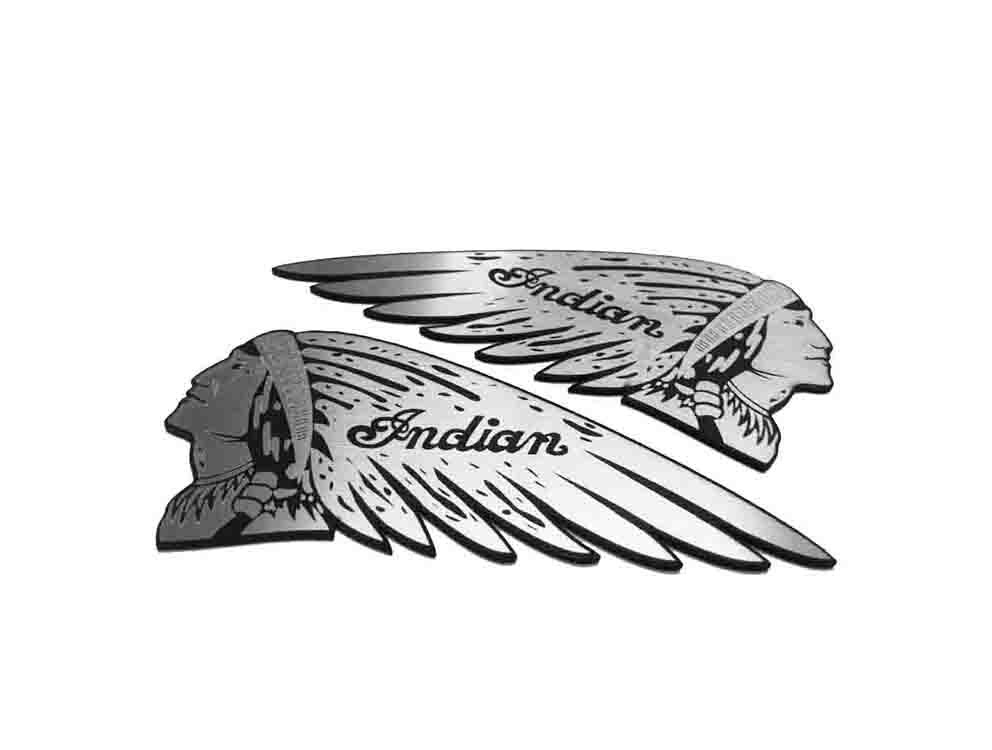 2 x emblema INDIO L + R insignia reemplazo logotipo cal pegatina pegatina...