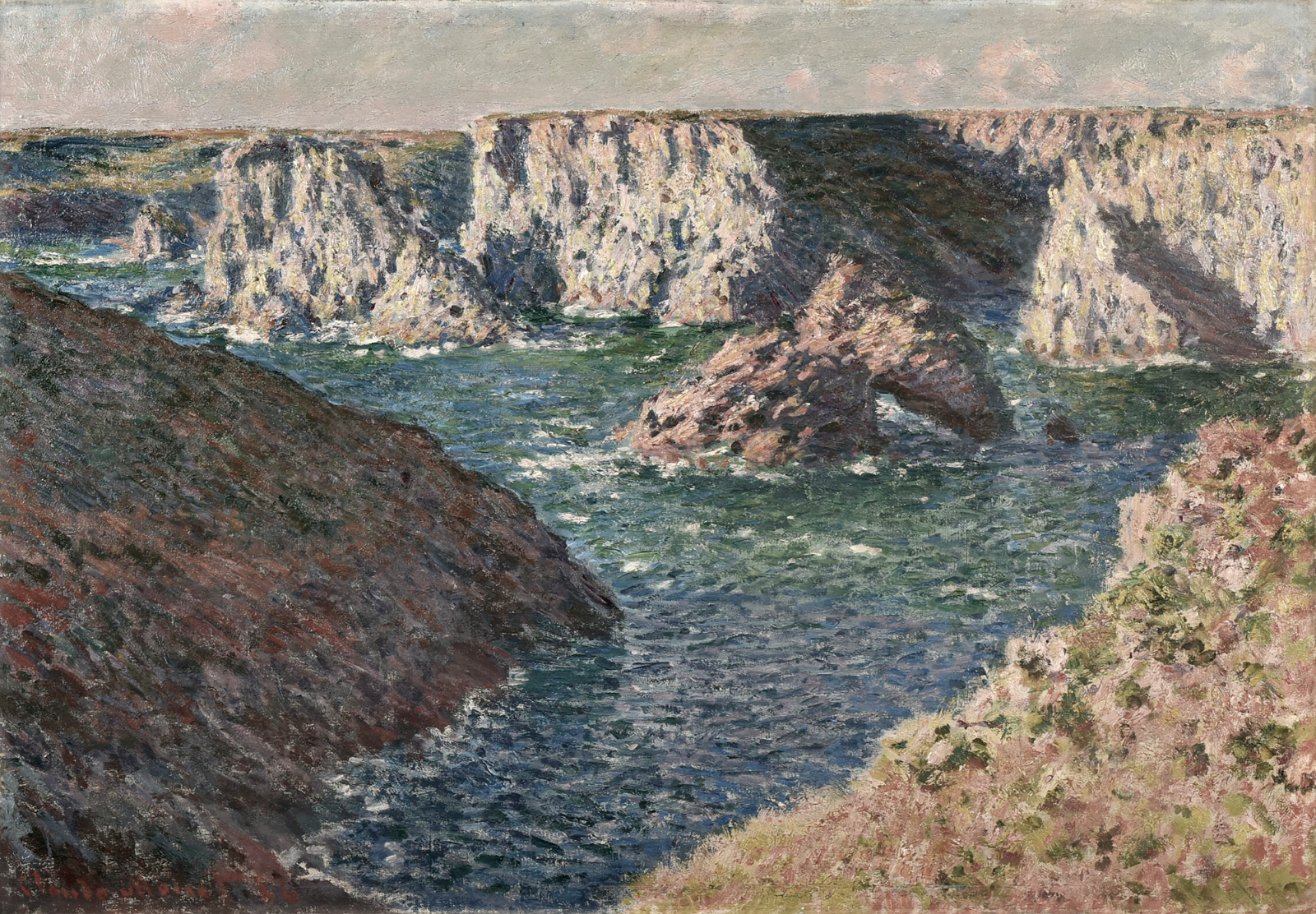 Coastal Cliff Poster Ocean Rock Arch Seascape Wall Art- 16×12/20×16/24×18/36×24