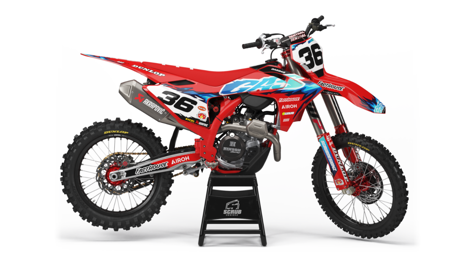 Gas Gas MC MC-F 2024 Graphics decals stickers kit GASGAS '24 Race Number