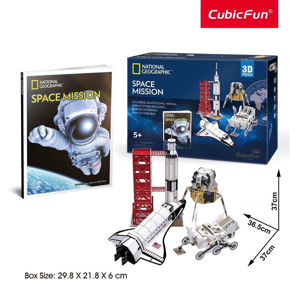 Cubic Fun 3D Puzzle NASA Space National Geographic Model Educational Astronomy