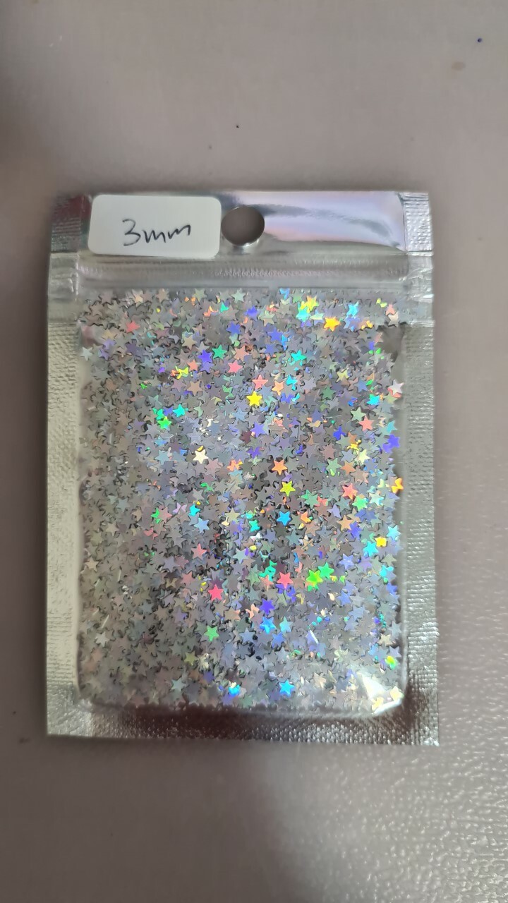 Gold Silver Stars Nail Art Decoration Metallic Craft Supplies Glitter Confetti
