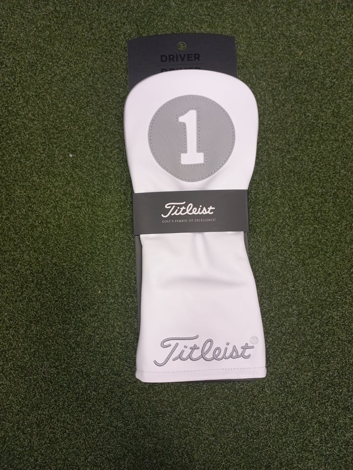 New golf Titleist leather headcover limited Frost Out white