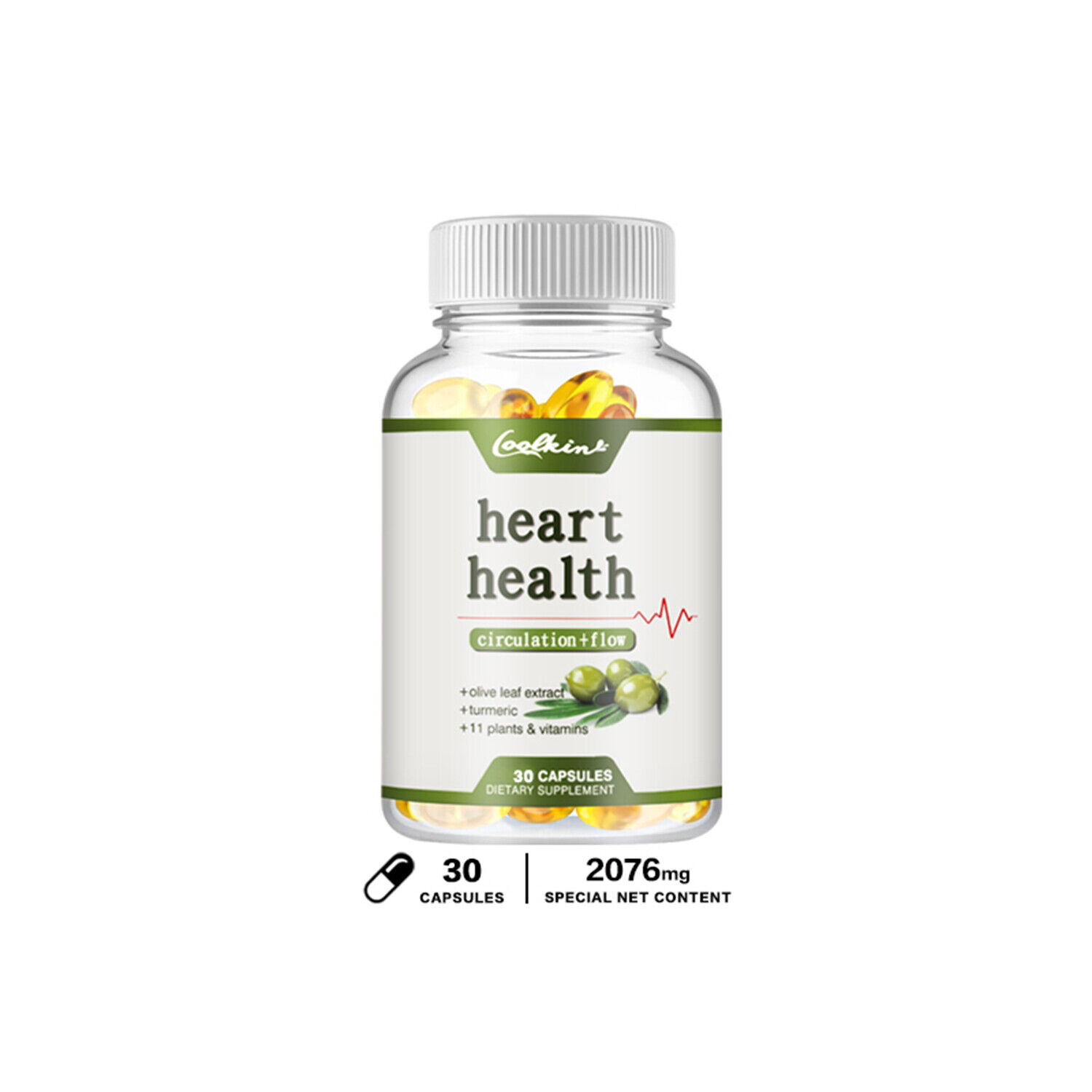 Heart Health – Blood Pressure Support Supplement – Olive Leaf, Beet Root, Garlic