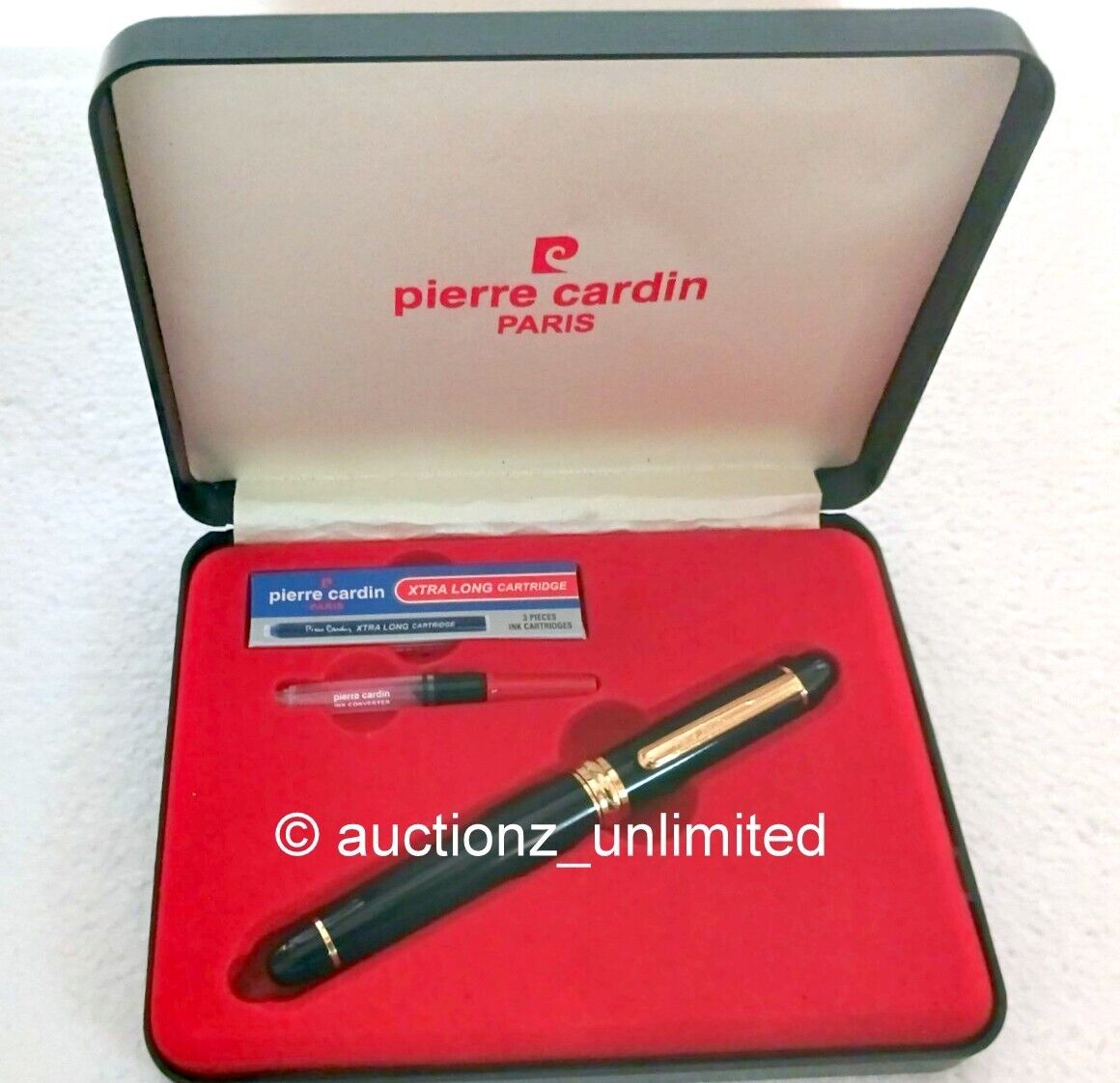 Stylo Plume Pierre Cardin - Laqué Noir Acier - Comme Neuf, Jamais Encré - Occasion