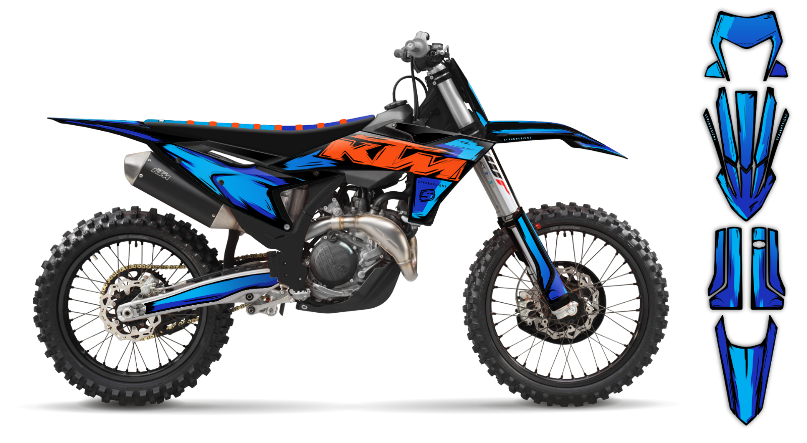 Graphics Kit KTM EXC EXC-F XC-W XCF-W 2024 2025 150 250 300 350 450 500 decal