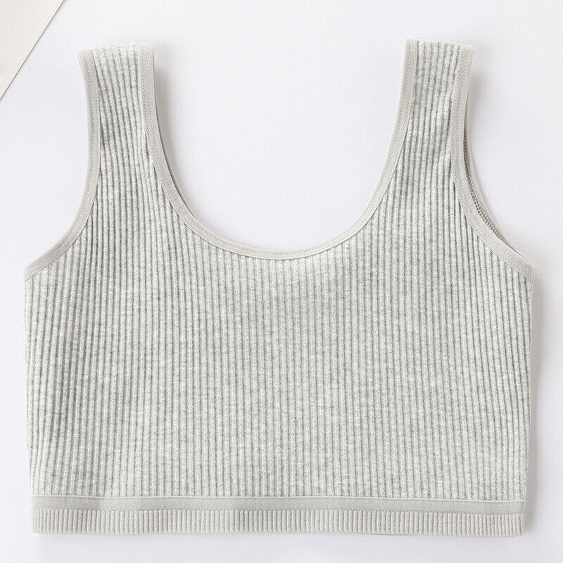 2 Pack Girls Bra Wireless Bra Tops Crop Tops Training Sports Bras for 8-18 Years - Picture 39 of 64