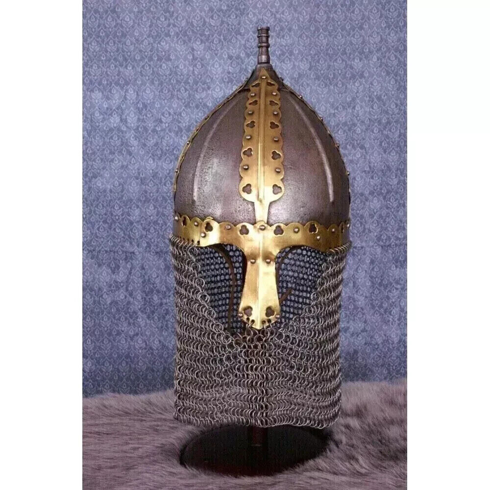 Casque viking médiéval de l'armure de chevalier de Vendel Age