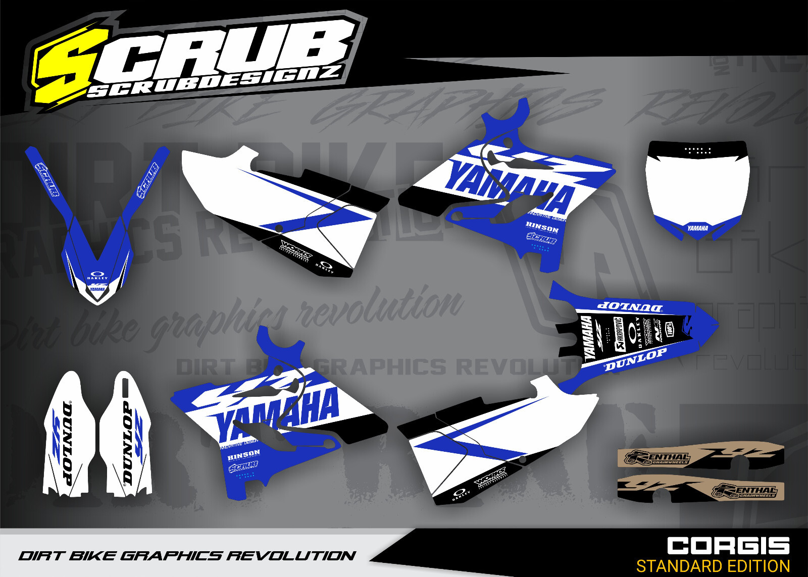 Graphics YZ125 YZ250 Yamaha - 2015 2016 2017 2018 2019 2020 2021  SCRUB
