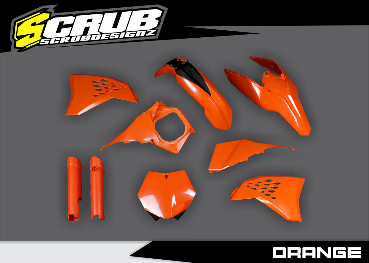 Plastics Kit +Airbox Orange KTM SX SX-F 2007-2010 125-150-250-300-350-450-505