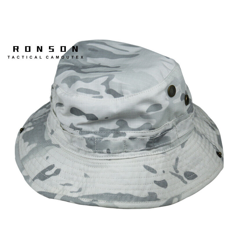 Tactical Hunting Camouflage Wide Brim BONNIE Hat Outdoor Camping Fishing Cap - Picture 33 of 93