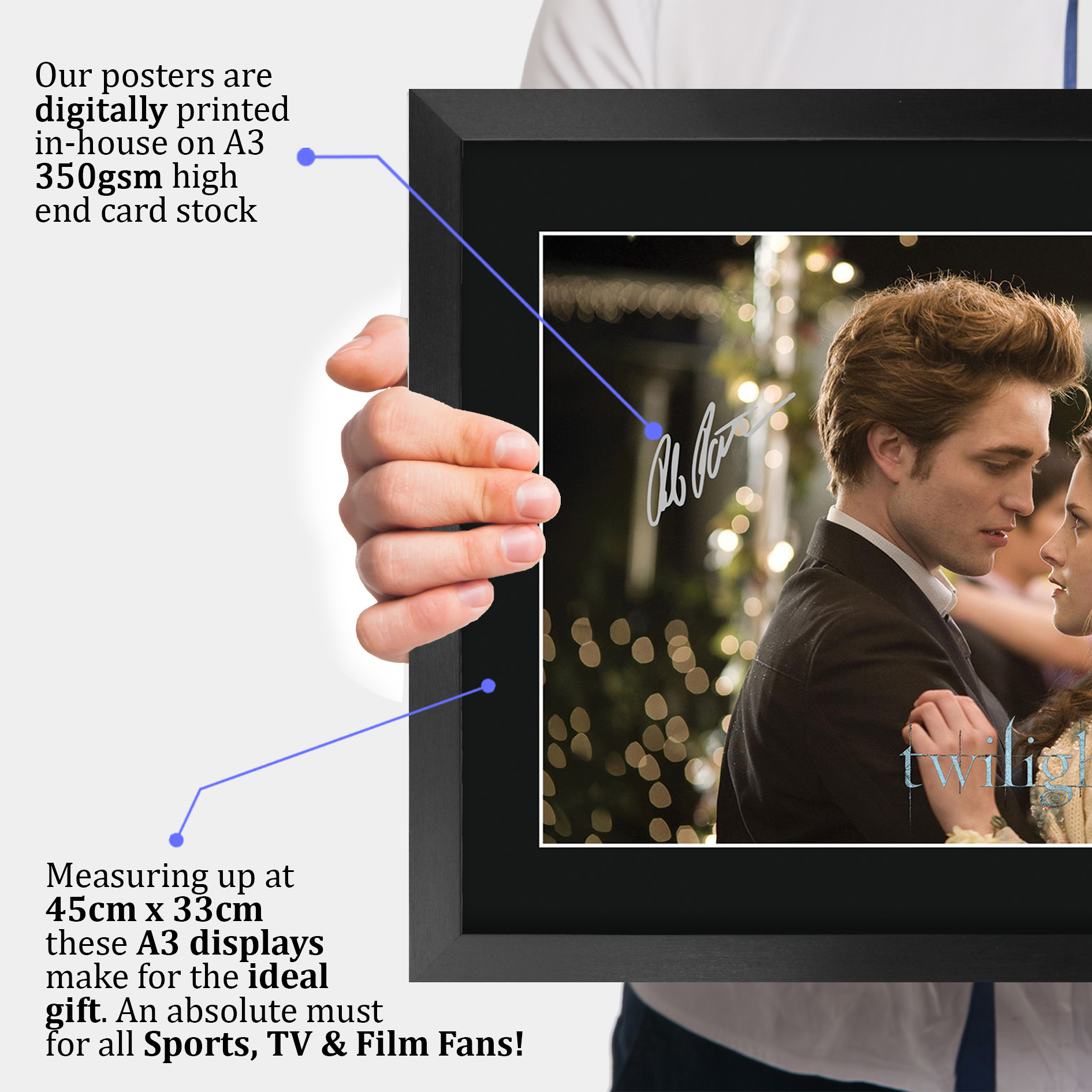 Crepúsculo Ideal Regalo Impreso Enmarcado Autógrafo Imagen para Películas Memorabilia Fans - Imagen 62 de 91