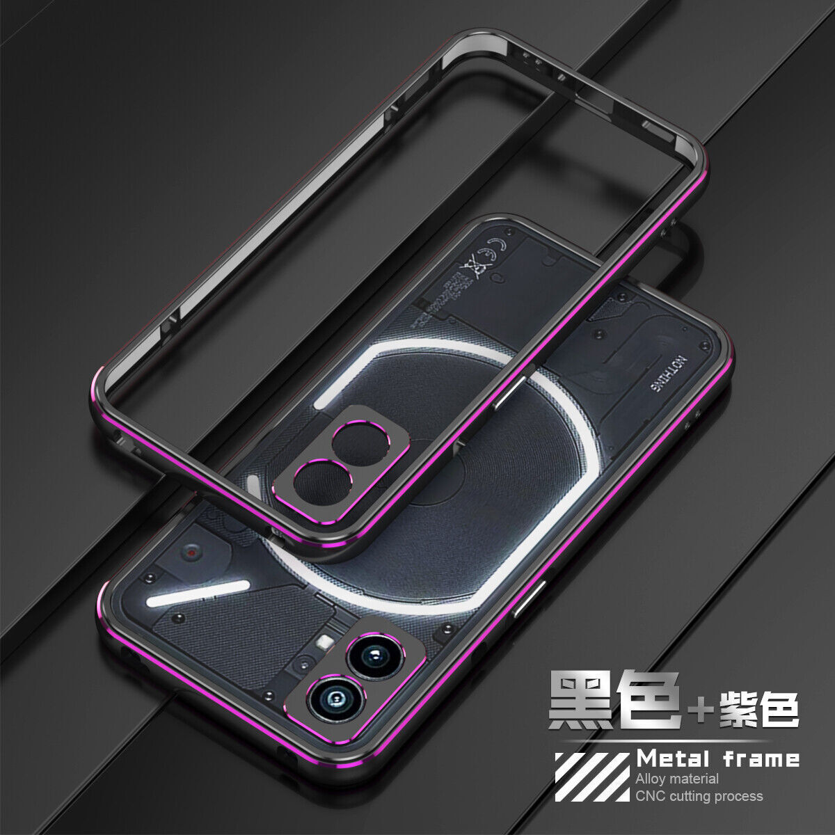 For Nothing Phone (2), Luxury Aluminum Metal Bumper Frame Screw Boder Case Cover - 第 23/25 張圖片