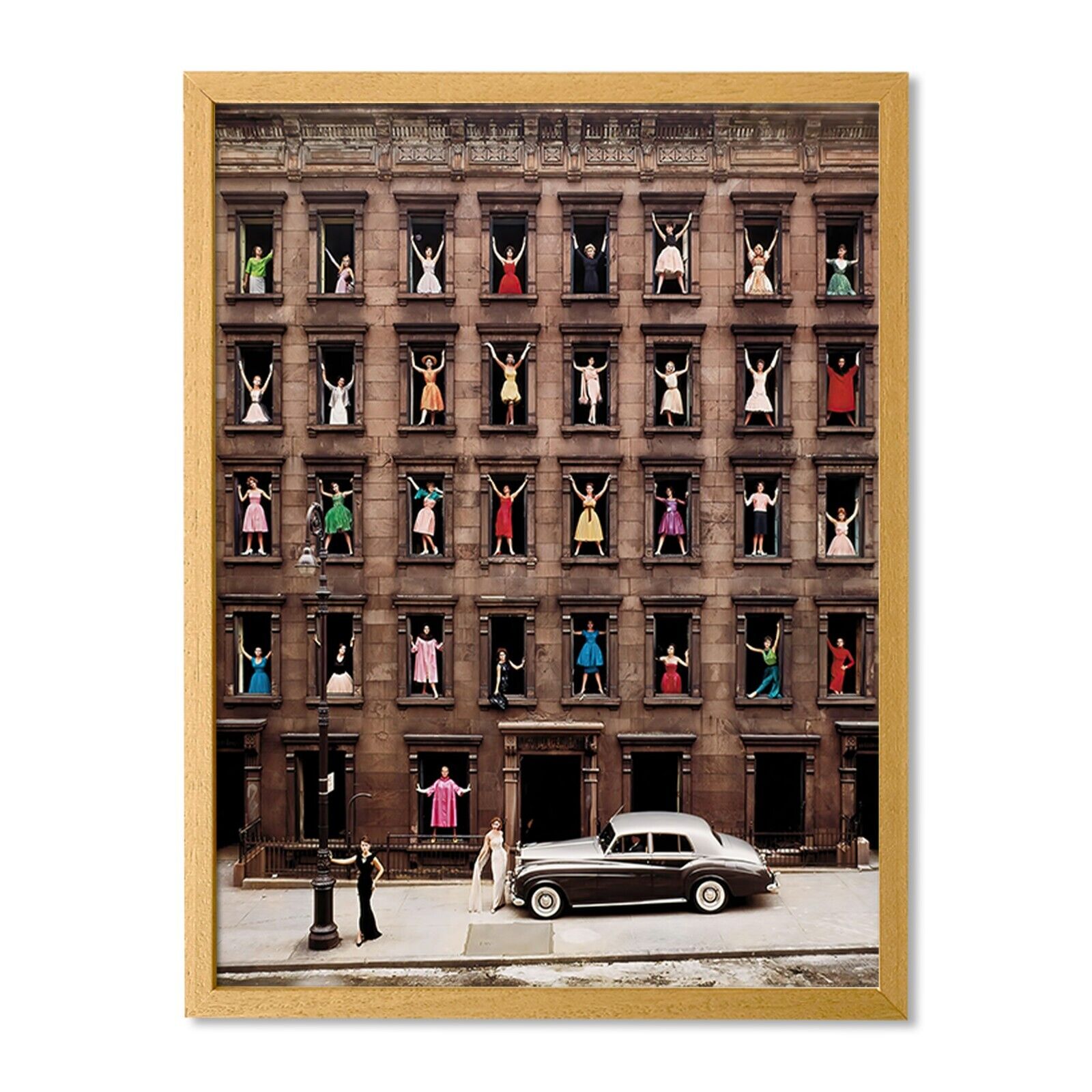 Framed 'Girls in the Windows' by Ormond Gigli Photo Art