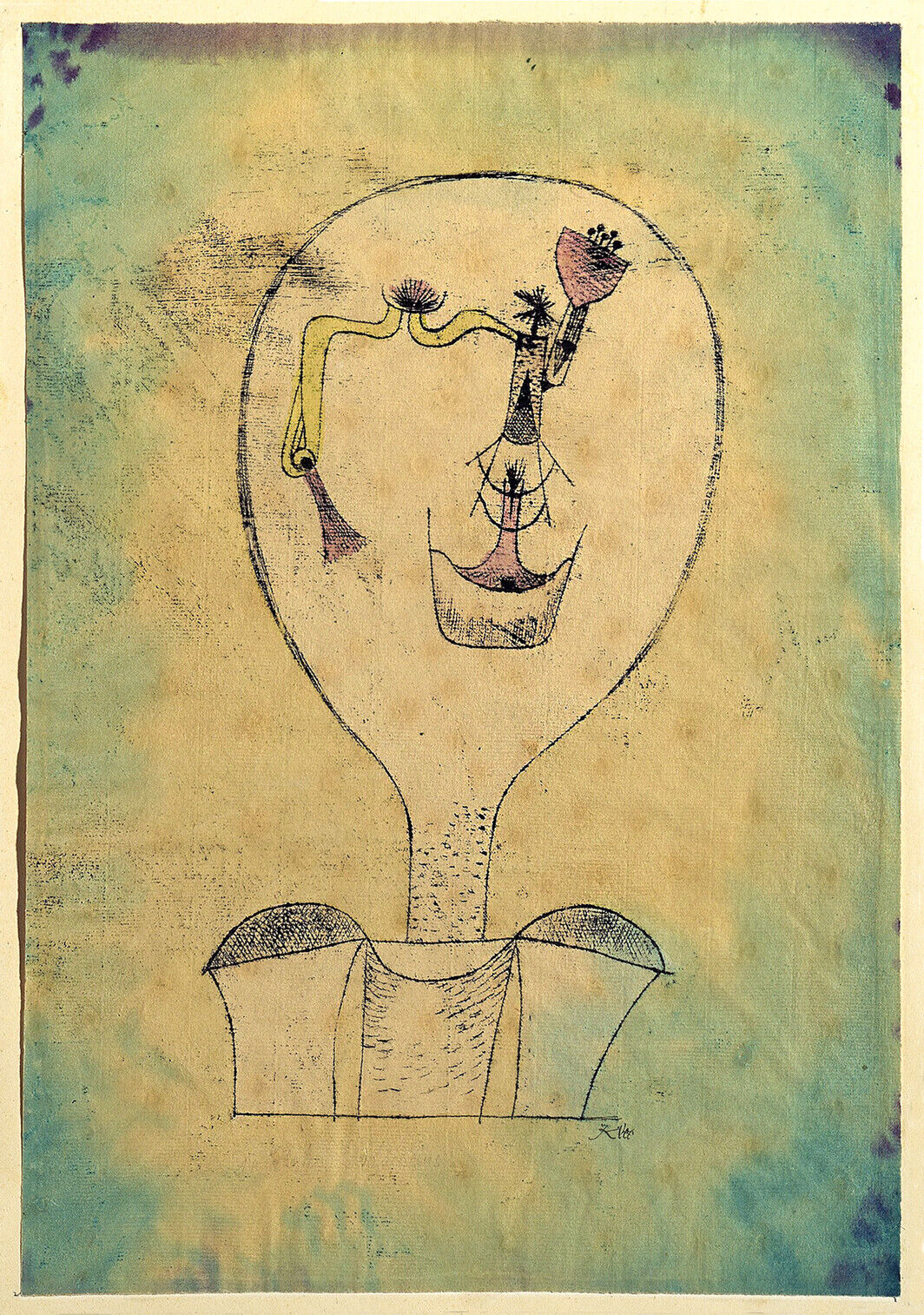 PAUL KLEE THE BEGINNING OF A SMILE SURREALISM ART GICLEE PRINT