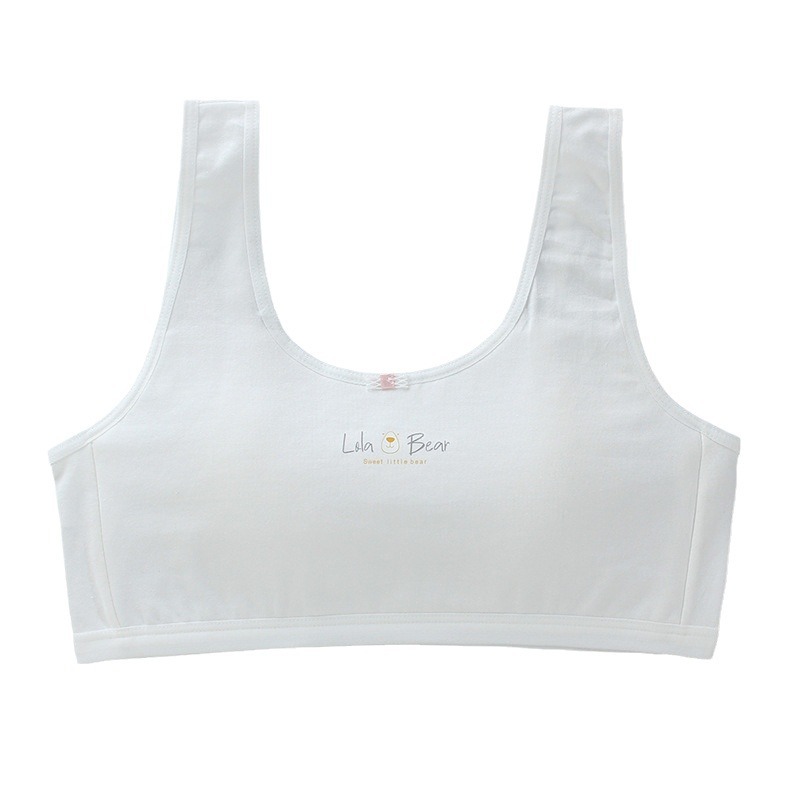 4 Pack Girls Cotton Crop Bra Tops Plain Colour Back School 95%Cotton Puberty - Picture 10 of 13