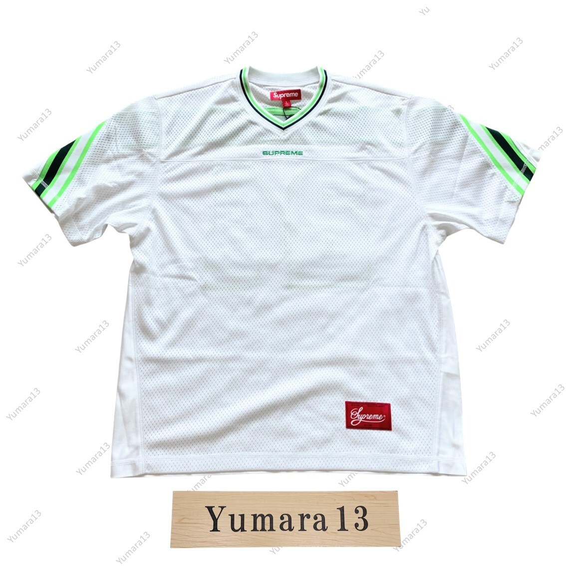 【SUPREME】JACQUARD RIB FOOTBALL JERSEY WHITE - 24FW Supreme Jacquard Rib Football Jersey White Men's - FW24 - US