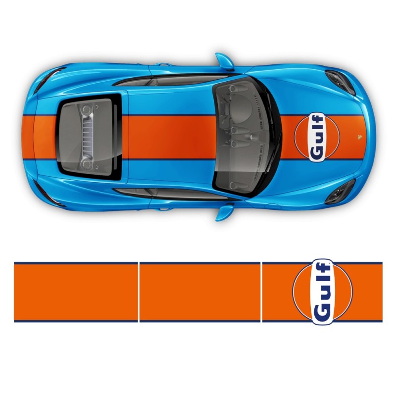 Vinyl GULF Le Mans for Porsche Cayman / Boxster star Sam - Picture 19 of 20