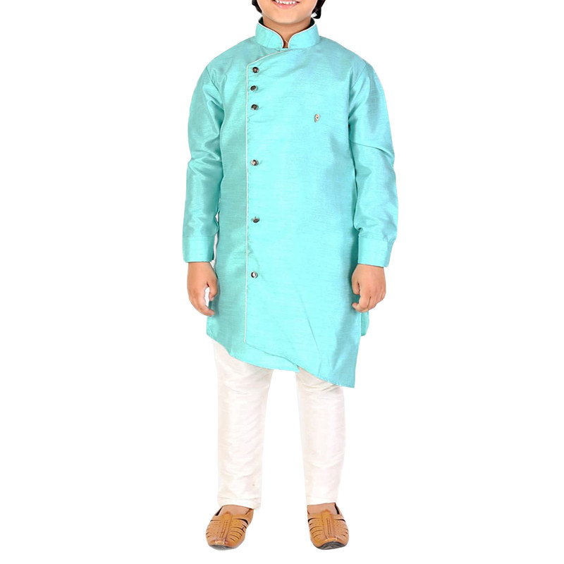 Kids Boys Kurta Pajama Set Stylish Wedding Sherwani Festive & Party Ethnic Wear - Picture 19 of 74