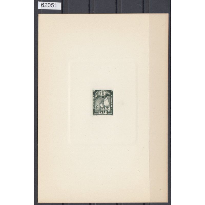 Saarland 1949 Mi. No. 277 M (*) Ministerial Block preferential printing
