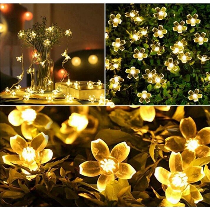 220 LED Solar Christmas String Lights Flower Fairy Garden Outdoor Party Lamp - Picture 31 of 43