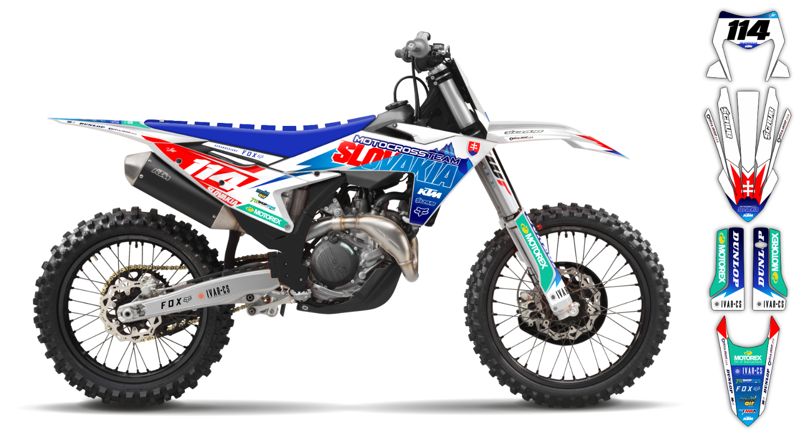 Graphics Kit KTM EXC EXC-F XC-W XCF-W 2024 2025 150 250 300 350 450 500 decal