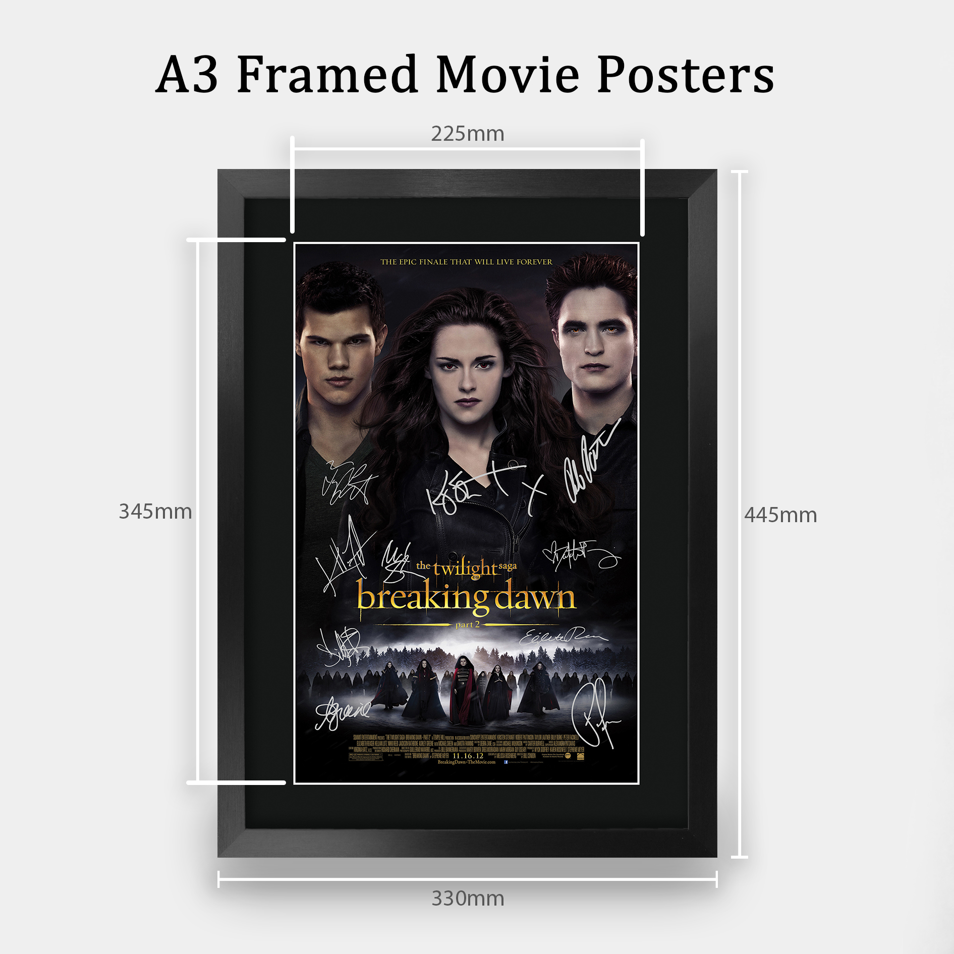 Crepúsculo Ideal Regalo Impreso Enmarcado Autógrafo Imagen para Películas Memorabilia Fans - Imagen 27 de 91