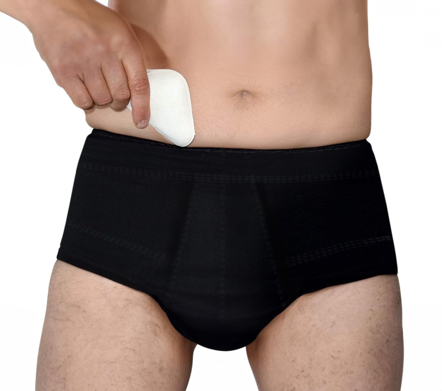 BODYPERFECT 2-Padded Inguinal Hernia Briefs for Men, Made in Italy, Orthopedic