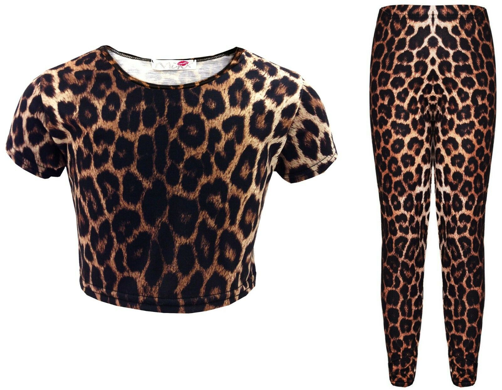 New Girls Leopard Crop Top \u0026 Leggings 