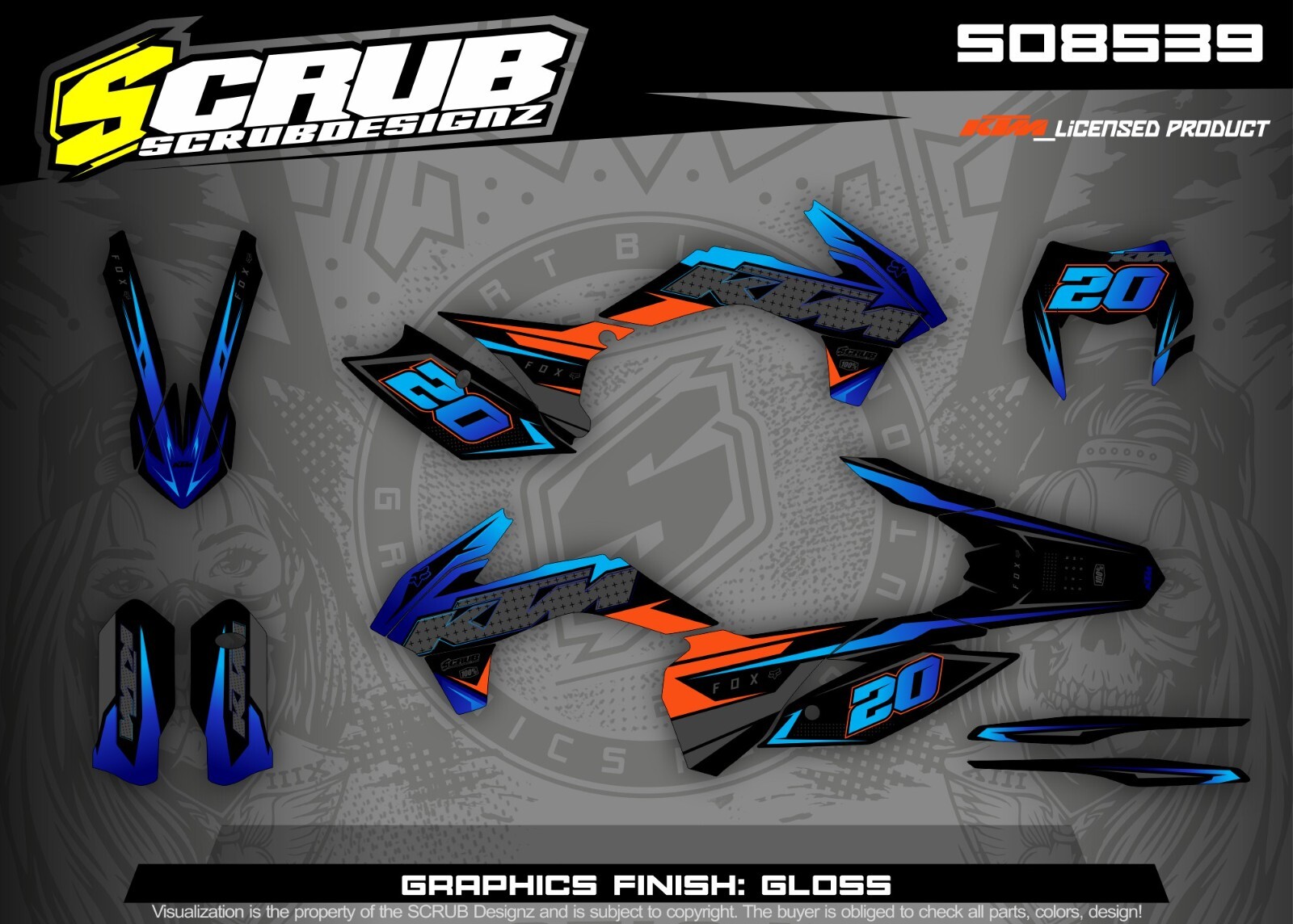 Plastics + Graphics KTM 2014 2015 EXC EXC-F XC-W XCF-W- 125 250 300 350 450 500