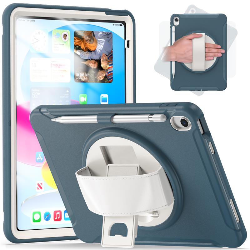 Rugged Shockproof Stand Case For iPad 10th Generation 10.9 iPad 5th 6th Mini Air - Picture 41 of 129