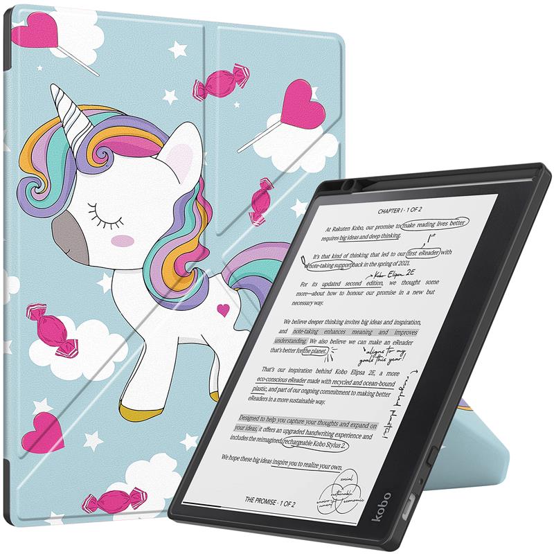 Leather Case For Kobo Elipsa 2E 2023 eReader Folding Stand Cover Auto Sleep Flip - Picture 28 of 29