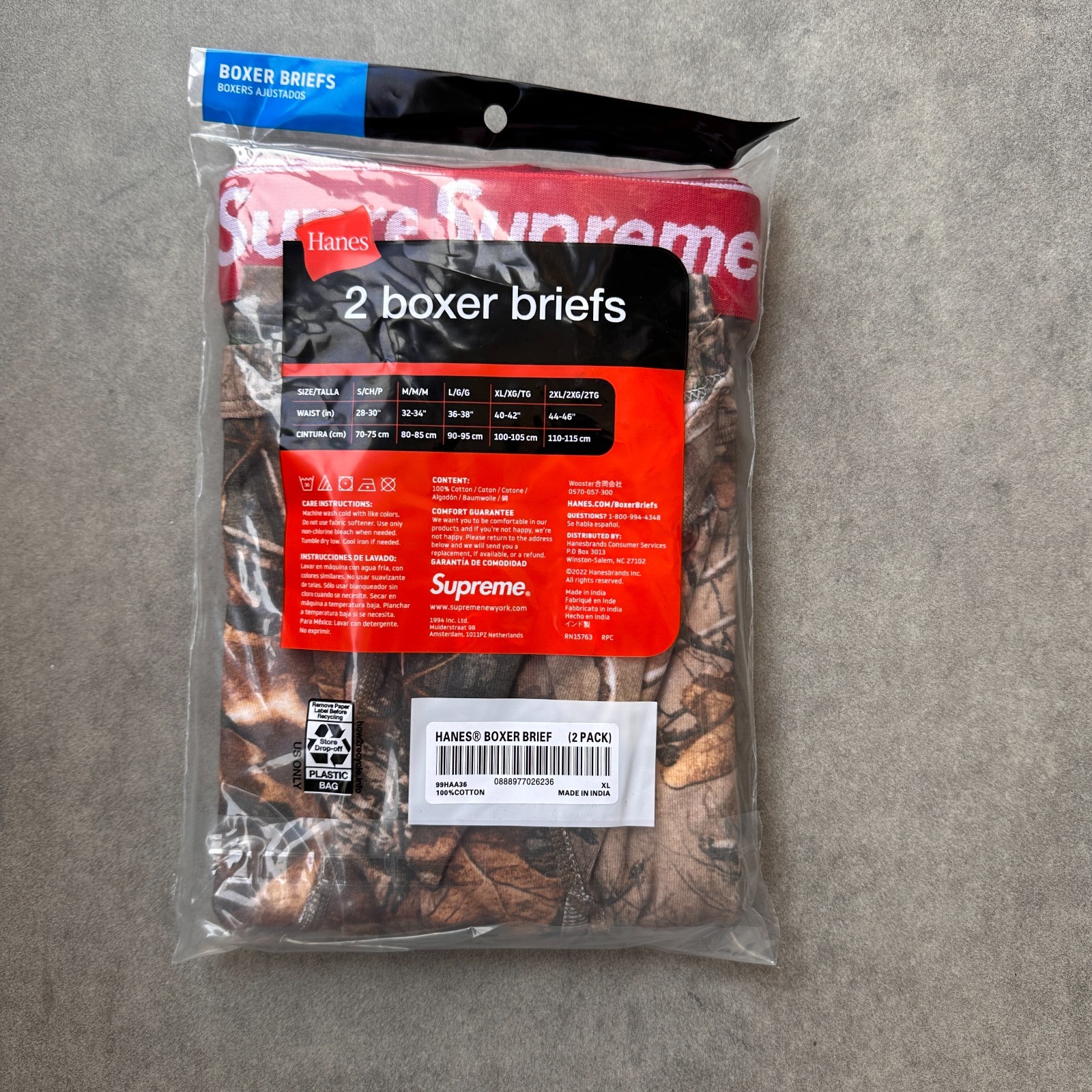 Supreme Boxer Shorts Realtree Camo Men's Underwear Streetwear 2
