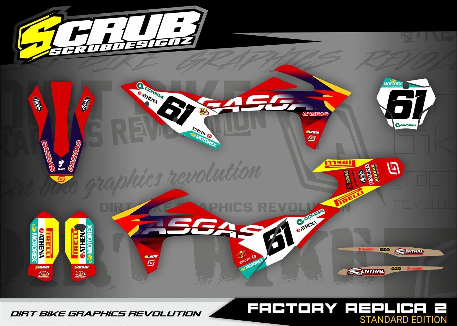 GasGas MC MCF EX EXF 2021 2022 2023 125 250 300 350 450 Graphics Decals Stickers