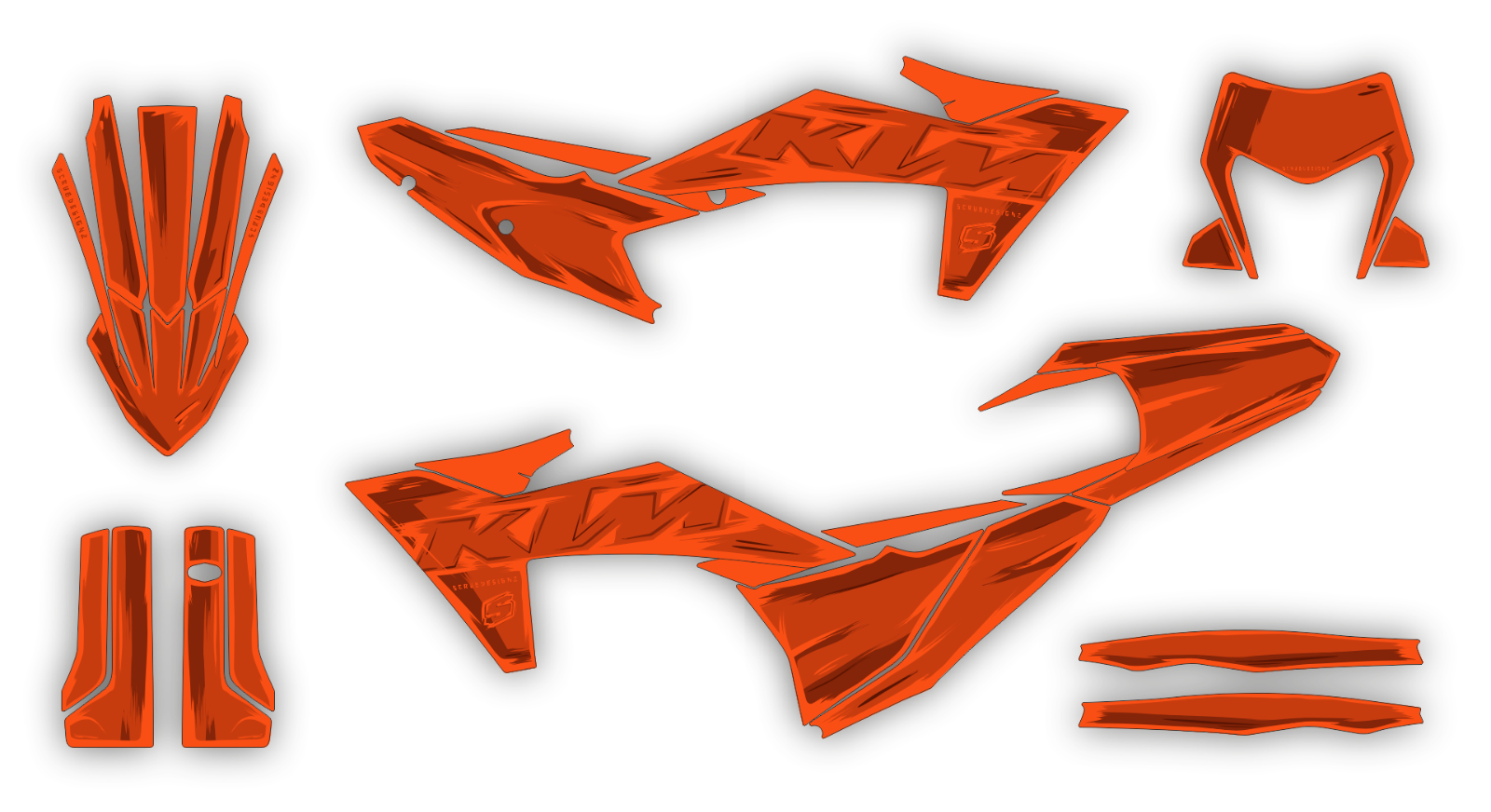 Graphics Kit KTM EXC EXC-F XC-W XCF-W 2024 2025 150 250 300 350 450 500 decal
