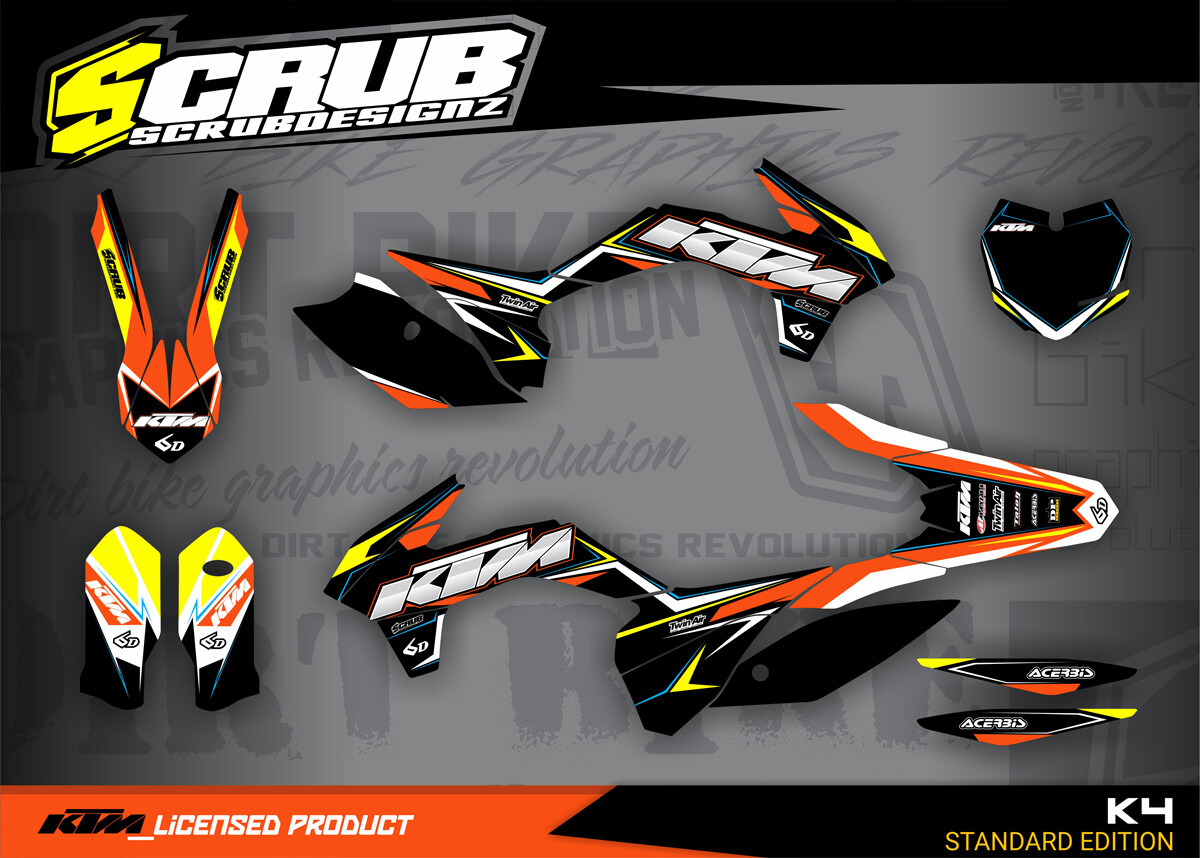 KTM graphics SX85 2013 2014 2015 2016 2017 Decals SCRUB 85 SX Stickers