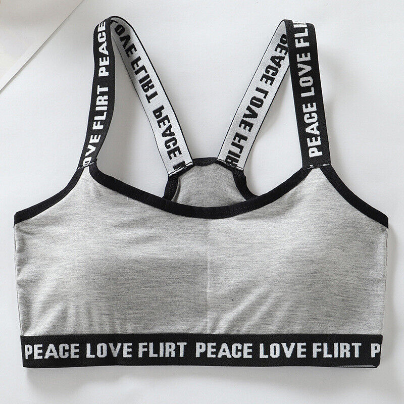 2pcs Kids Teen Girls Underwear Sport Training Bra with Chest Pad Puberty Clothes - Picture 15 of 17