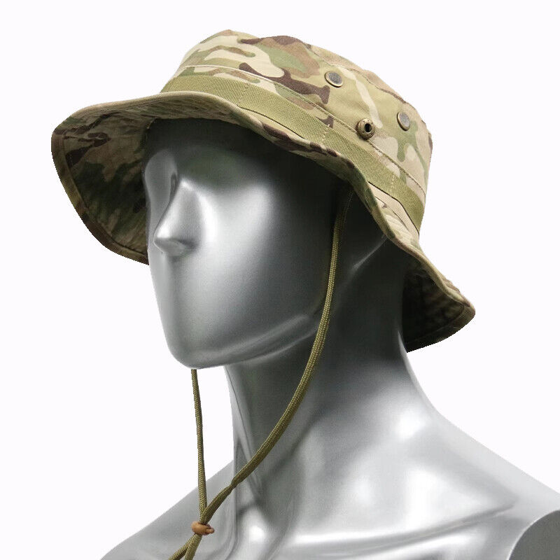 Tactical Hunting Camouflage Wide Brim BONNIE Hat Outdoor Camping Fishing Cap - Picture 45 of 93