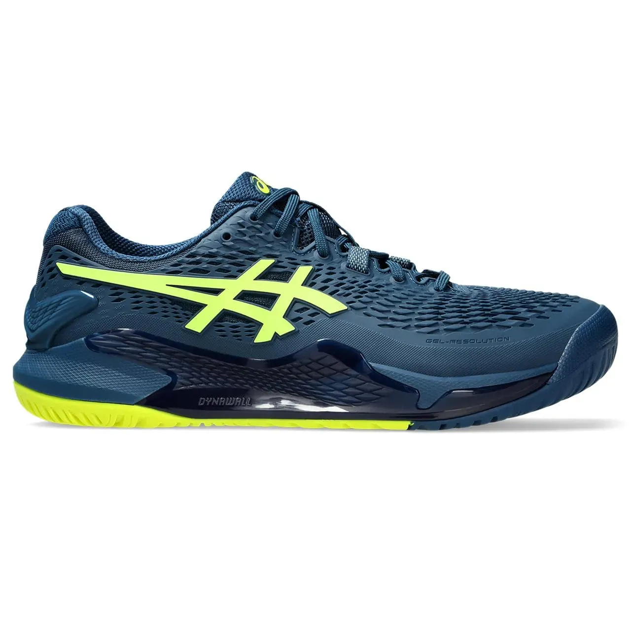 Asics Men's Tennis Shoes GEL-RESOLUTION 9 Mako Blue/Safety Yellow Fr Japan - Picture 132 of 161