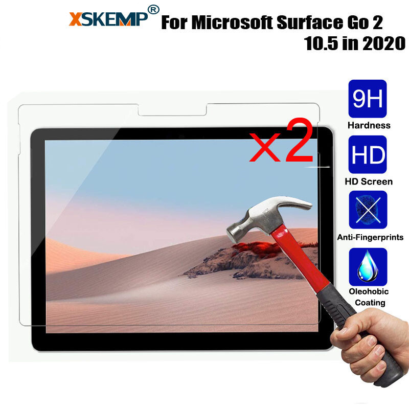 2Pcs TEMPERED GLASS HD Screen Protector Microsoft Surface Go 2 10.5 Anti Shatter