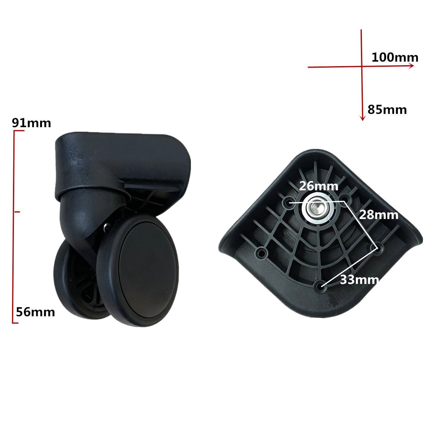 Multiple luggage wheels, silent universal wheels, universal accessories