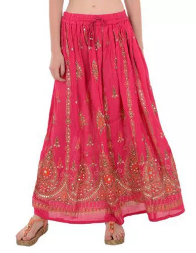 Women's Skirt Sequin Crinkle Handmade Gypsy Long Lehenga Hippie Boho Maxi Skirts - Bild 27 von 30