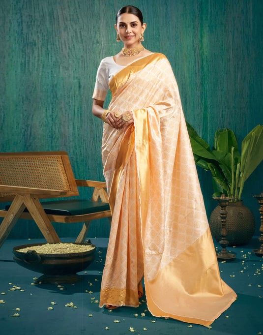 Woven Kanjivaram Silk Blend Saree – Traditional Multi-Color Ethnic Party Wear