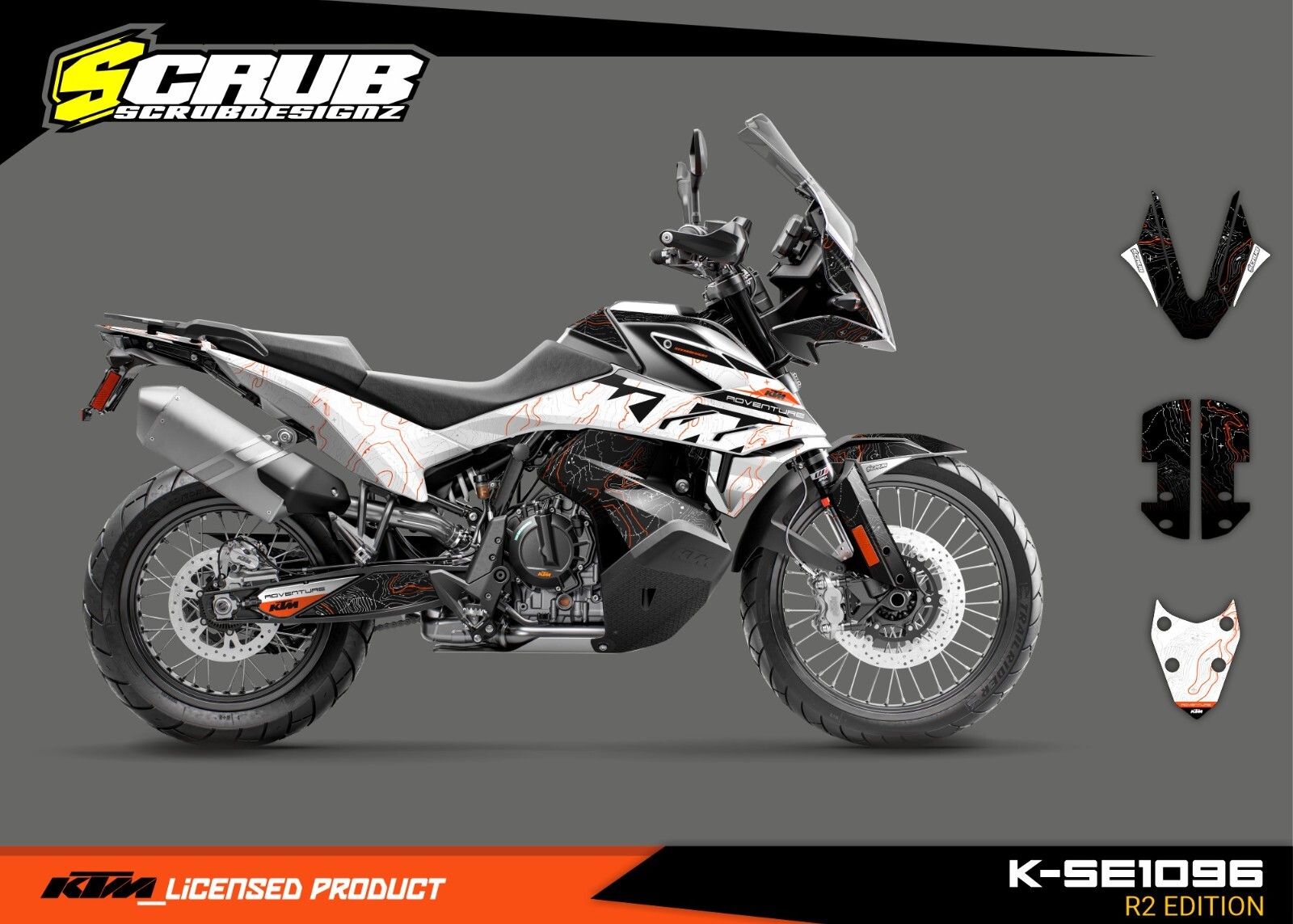 KTM ADVENTURE 2019-2022 790 R 890 R Rally Graphics Decals Stickers